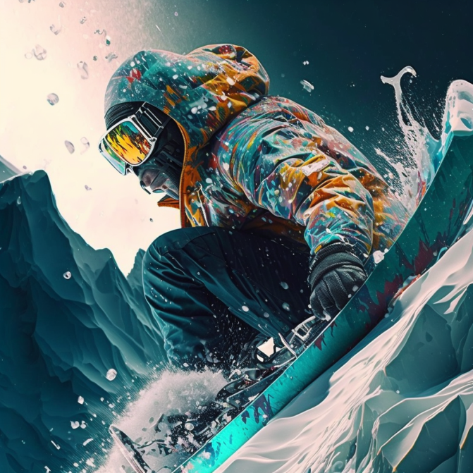Midjourney Emoji - Skier