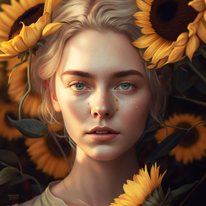 Midjourney Emoji - Sunflower