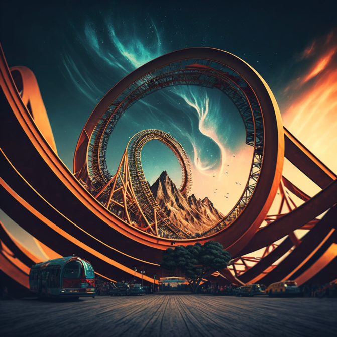 Midjourney Emoji - Roller Coaster