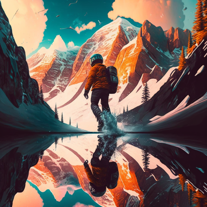 Midjourney Emoji - Snowboarder