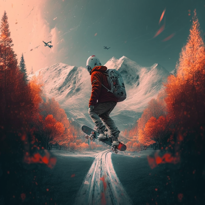 Midjourney Emoji - Man Surfing