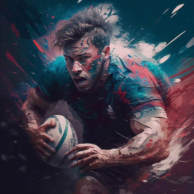 Midjourney Emoji - Rugby Ball Football