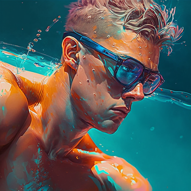 Midjourney Emoji - Man Swimming