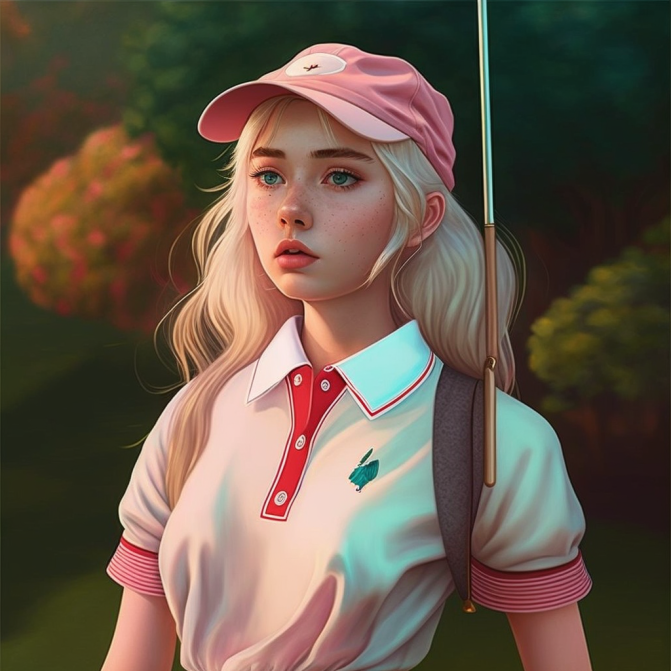 Midjourney Emoji - Woman Golfing
