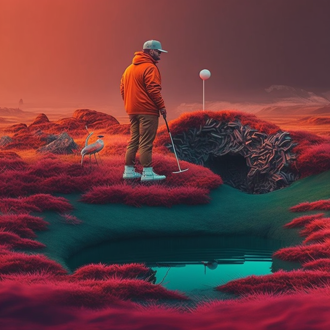 Midjourney Emoji - Man Golfing