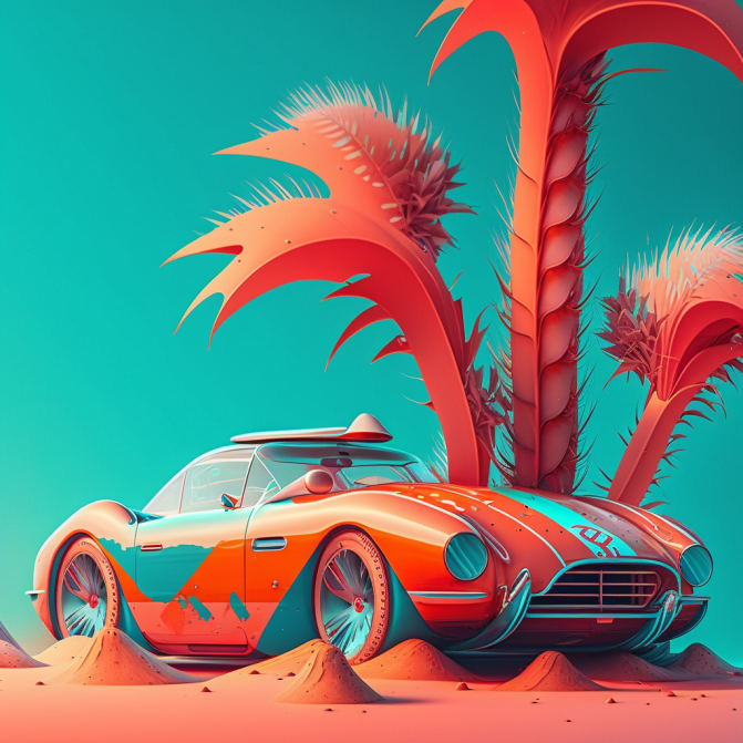 Midjourney Emoji - Race Car