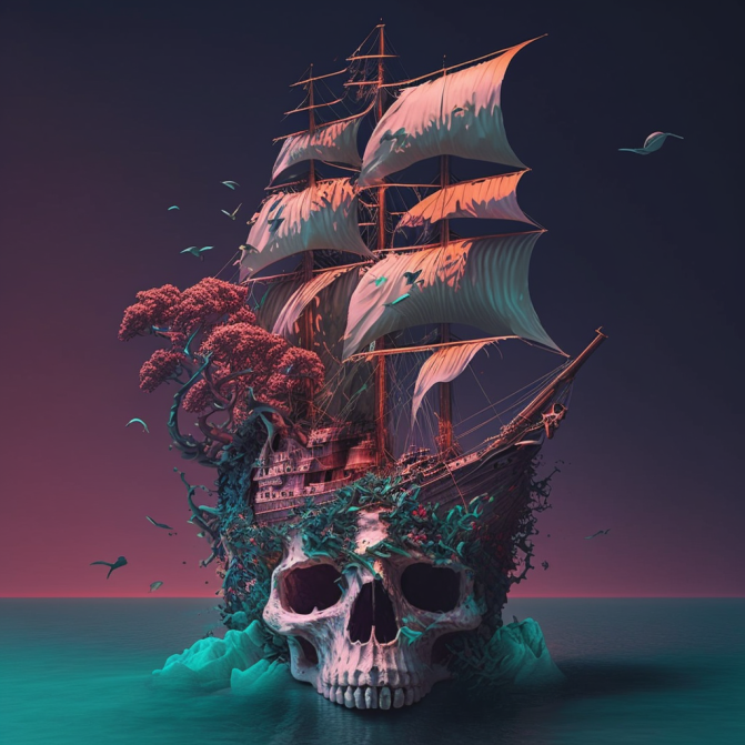Midjourney Emoji - Pirate Flag