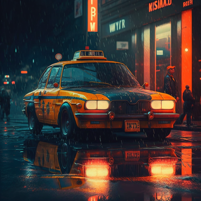 Midjourney Emoji - Taxi