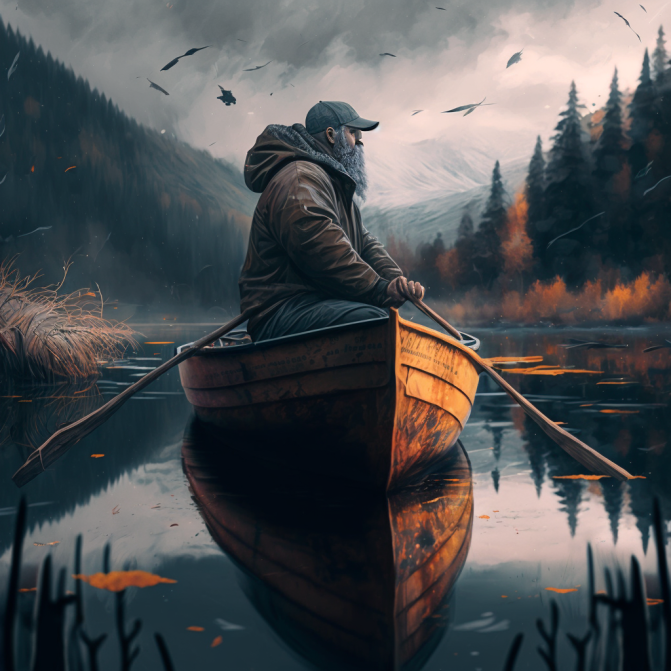 Midjourney Emoji - Man Rowing Boat