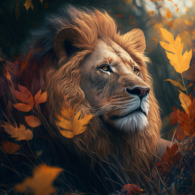 Midjourney Emoji - Lion Face